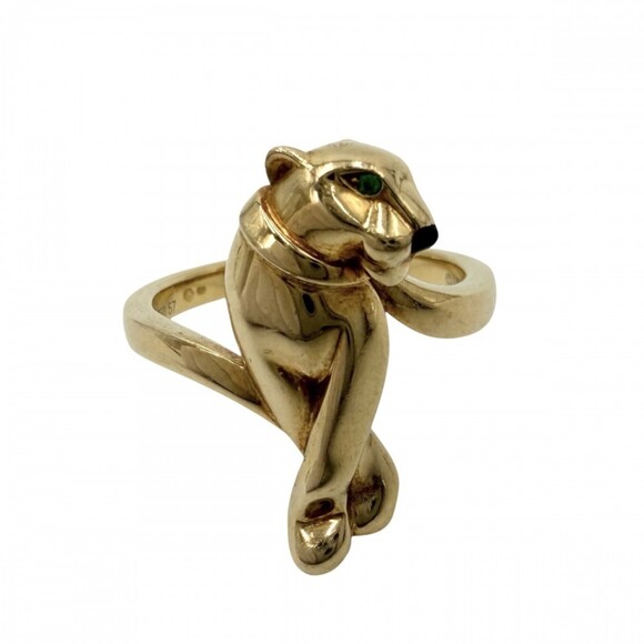 CARTIER Jewelry - Cartier Women's Panther Ring, Au750 18K Yellow Gold, Design, Size 57, CARTIER...